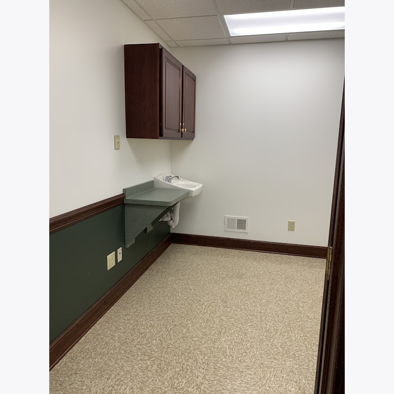 exam room with sink